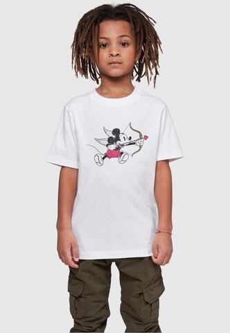 ABSOLUTE CULT Shirt 'Mickey Mouse - Love Cherub' in White: front
