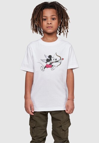 ABSOLUTE CULT T-Shirt 'Mickey Mouse - Love Cherub' in Weiß: predná strana