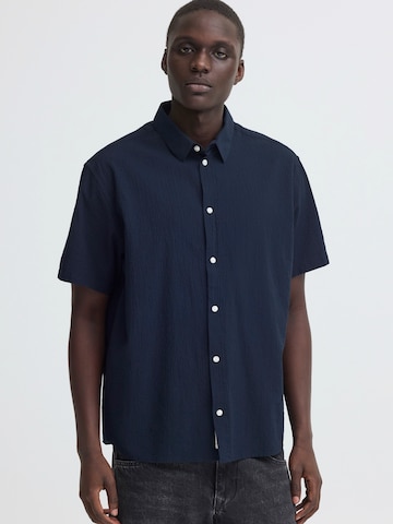BLEND Comfort fit Button Up Shirt ' BHAvan ' in Blue: front