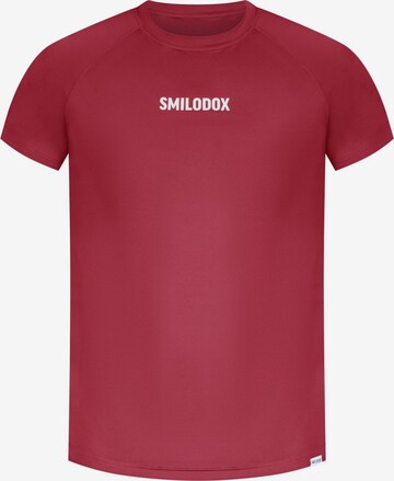 T-Shirt fonctionnel 'Maison' Smilodox en rouge : devant