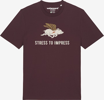 T-Shirt 'Stress to impress' Watapparel en rouge : devant