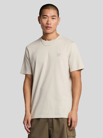 Lyle & Scott Shirt 'Tonal Eagle' in Beige: voorkant