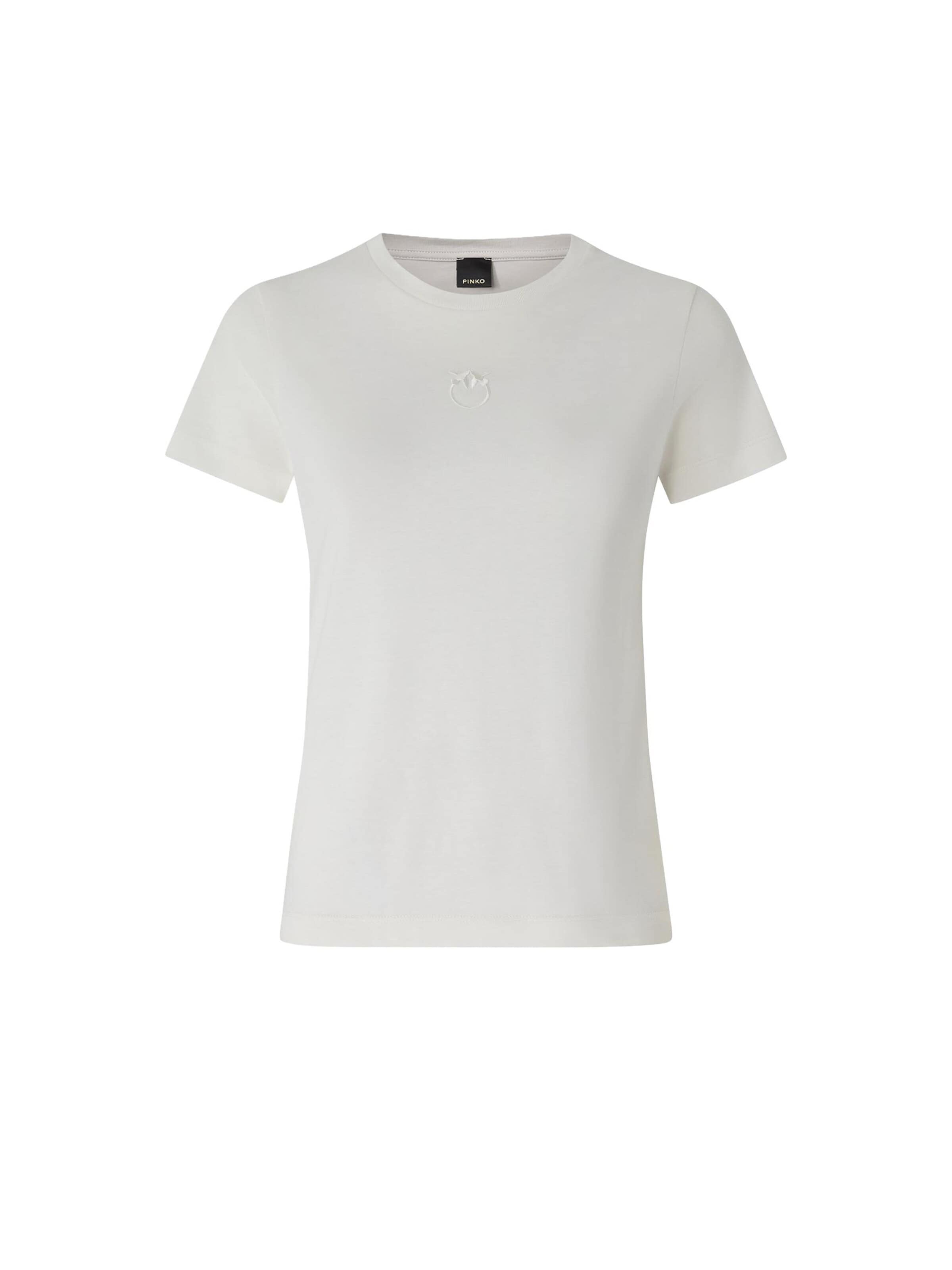 Maglietta 'PINKO BUSSOLOTTO T-SHIRT JERSEY T-SHIRT' di PINKO in bianco: frontale