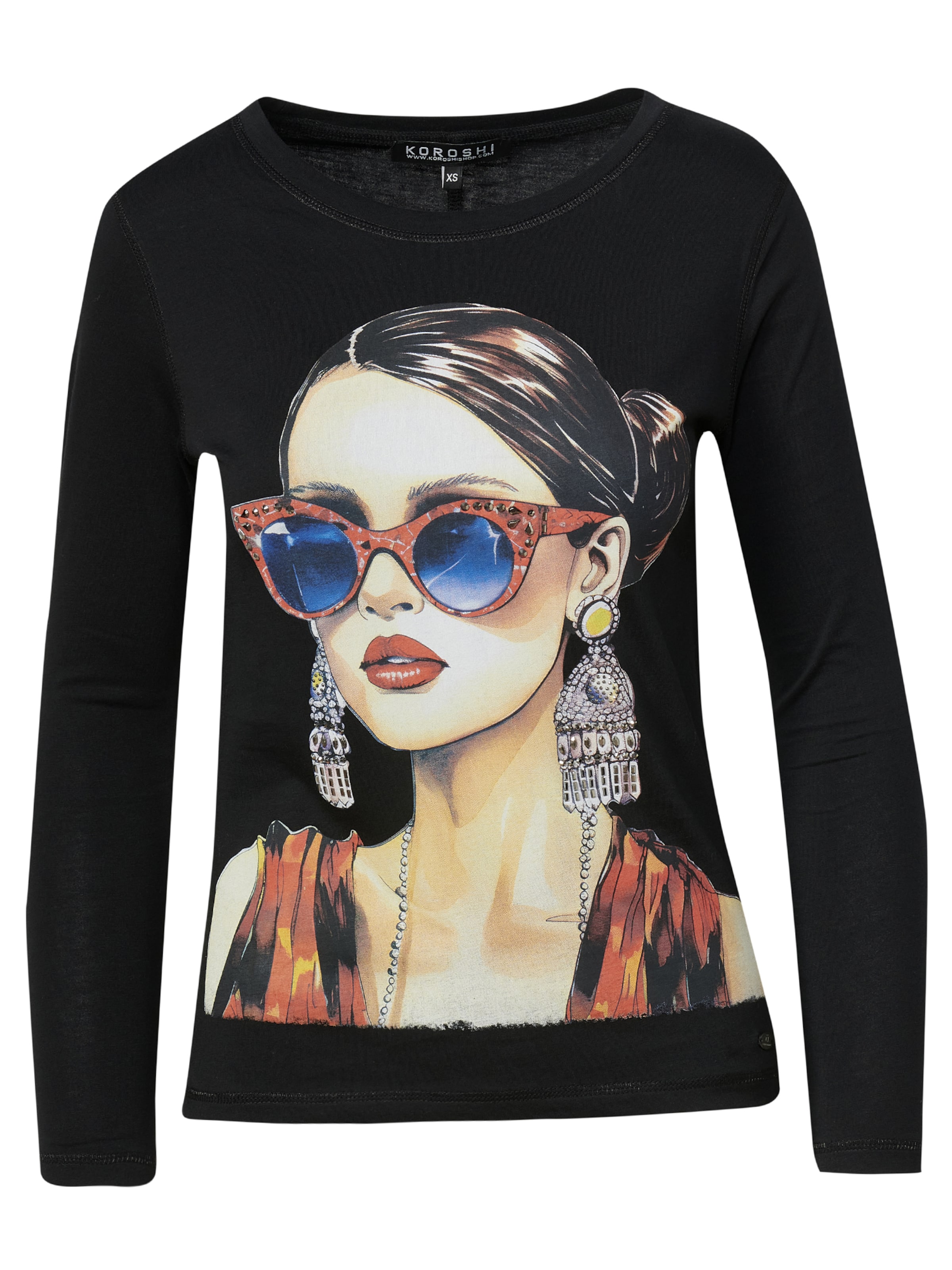 KOROSHI Tričko - Čierna: predná strana