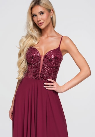 Ombre Abendkleid in Rot