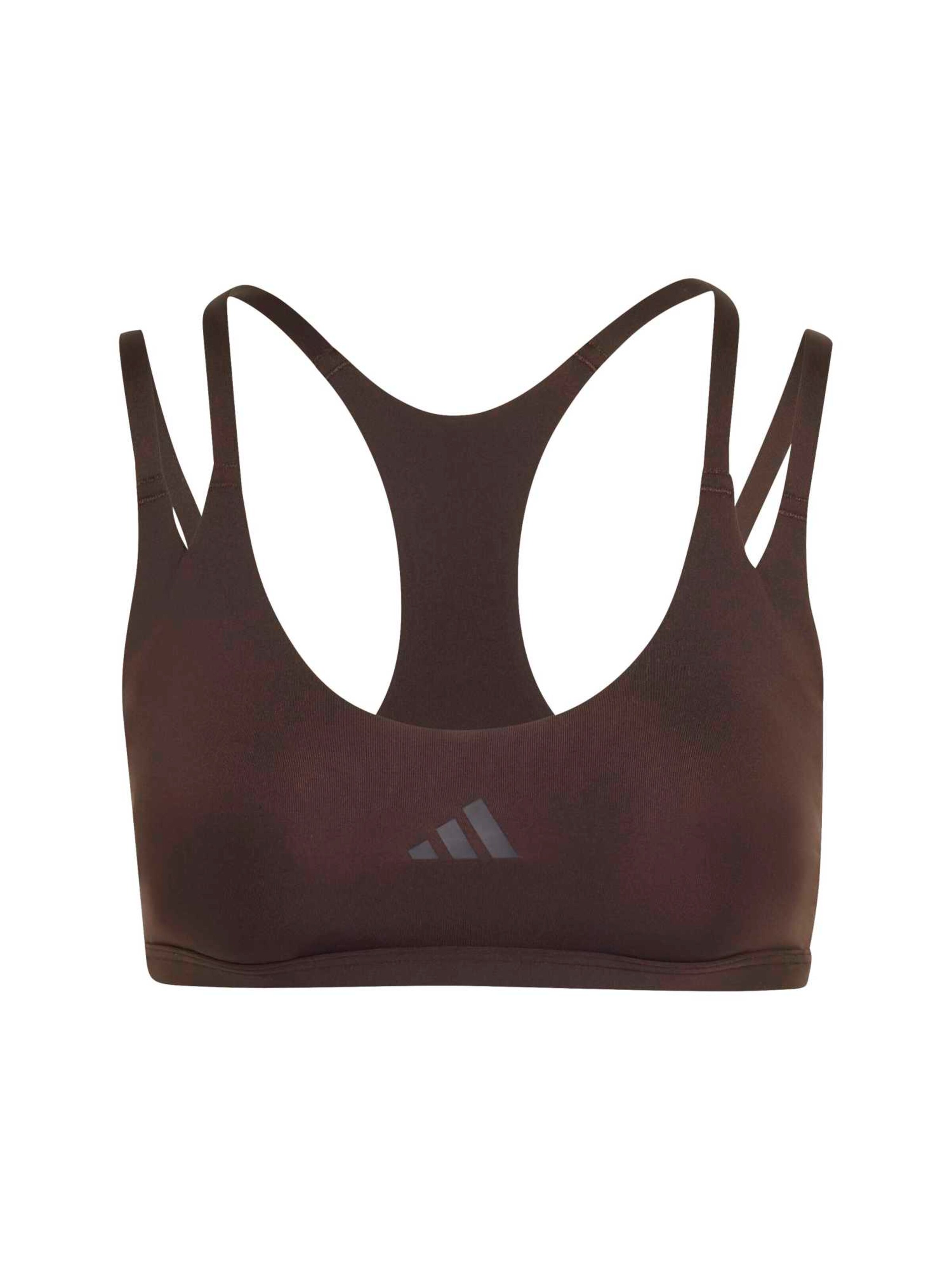 brūns ADIDAS PERFORMANCE Sporta krūšturis 'Optime Workout': no priekšpuses