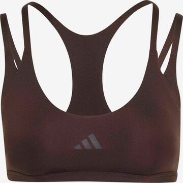 brūns ADIDAS PERFORMANCE Sporta krūšturis 'Optime Workout': no priekšpuses