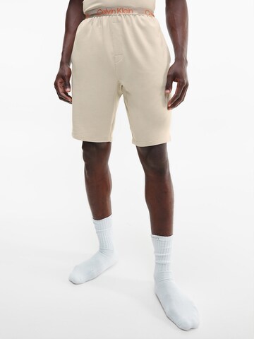 Calvin Klein Underwear Štandardný strih Pyžamové nohavice - Sivá: predná strana