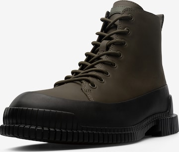 CAMPER Lace-Up Boots in Green: front