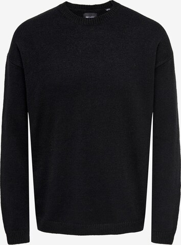 Only & Sons Sweter 'CHRIS' w kolorze czarny: przód
