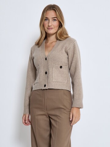 Peppercorn Knit Cardigan 'Celeste' in Beige: front