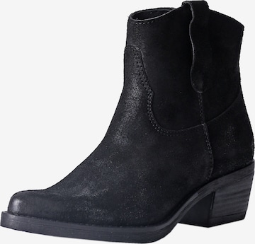 Bottes de cowboy ' EVIE ' Apple of Eden en noir : devant