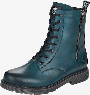 REMONTE Lace-Up Ankle Boots in Blue: front