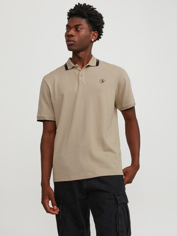 JACK & JONES Poloshirt 'HASS' in Beige: Vorderseite