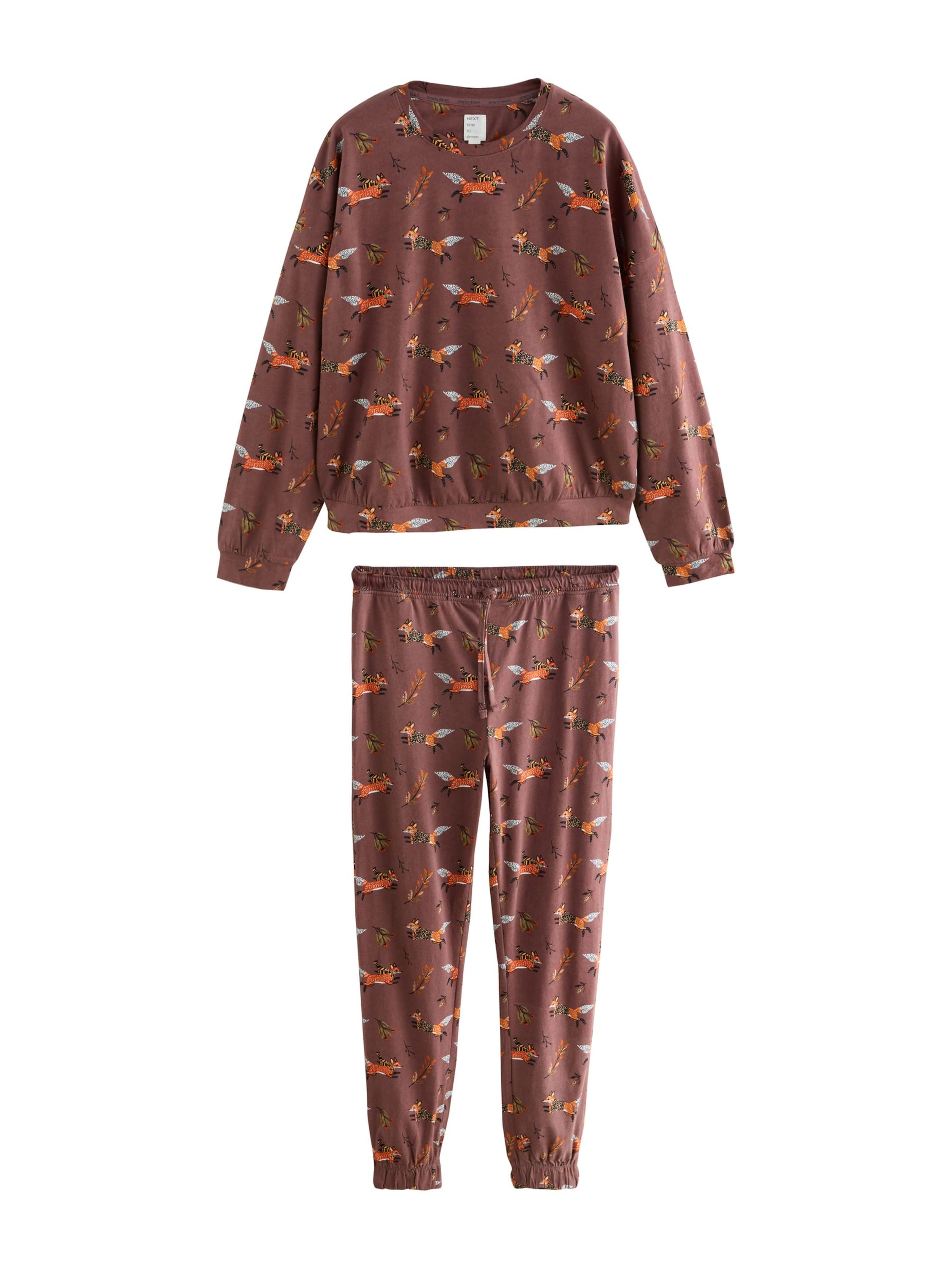 Next Pyžamo – hnědá: přední strana