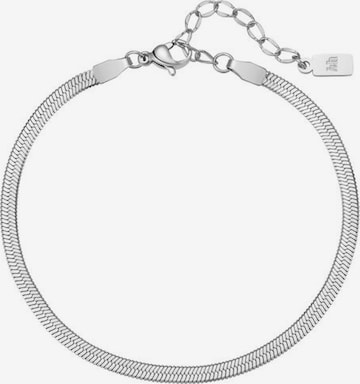 Hey Happiness Armband 'Serpent Flat' in Zilver: voorkant