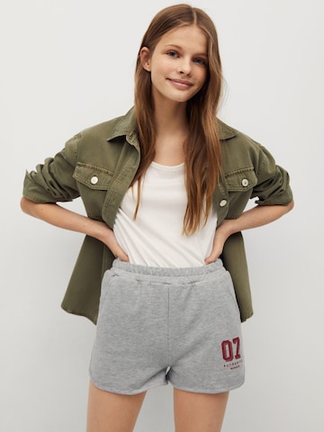 MANGO TEEN Loosefit Shorts in Grau: predná strana