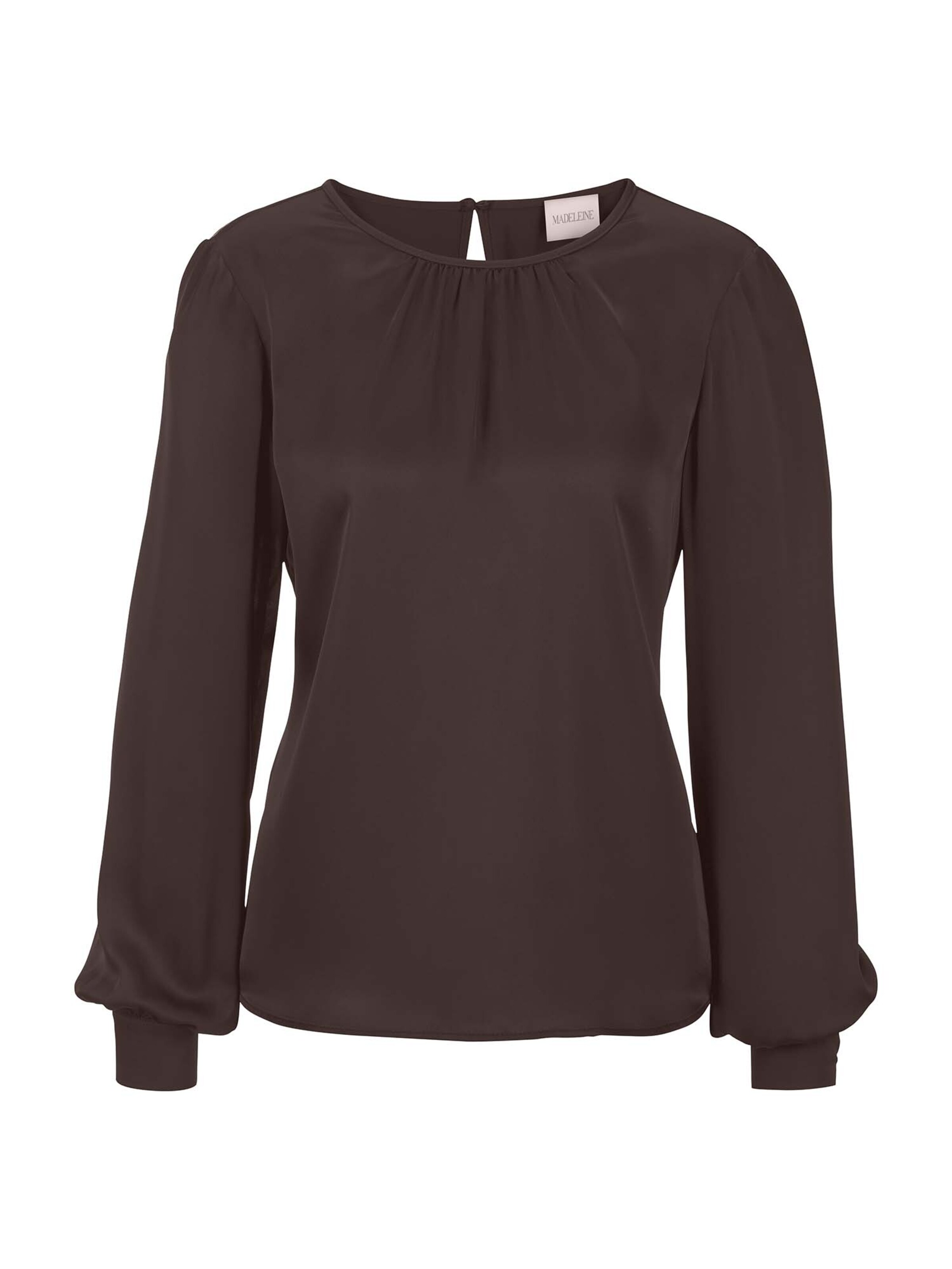 MADELEINE Blouse in Brown: front