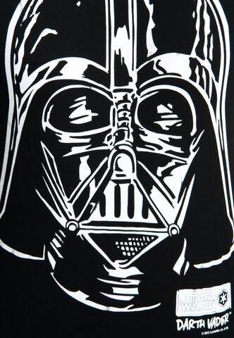LOGOSHIRT Shirt 'Star Wars Darth Vader' in Zwart