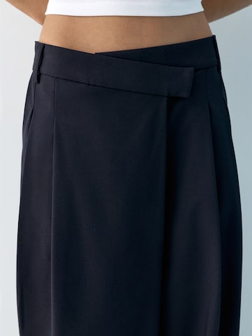 Pull&Bear Wide Leg Hose in Blau