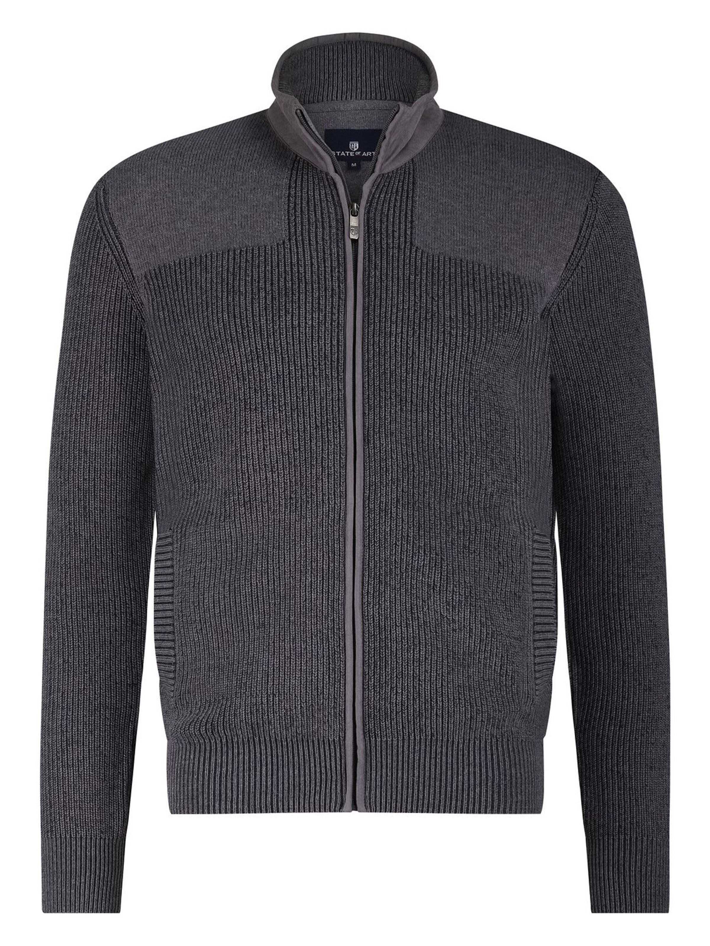 State of Art Knit Cardigan in Grey: front