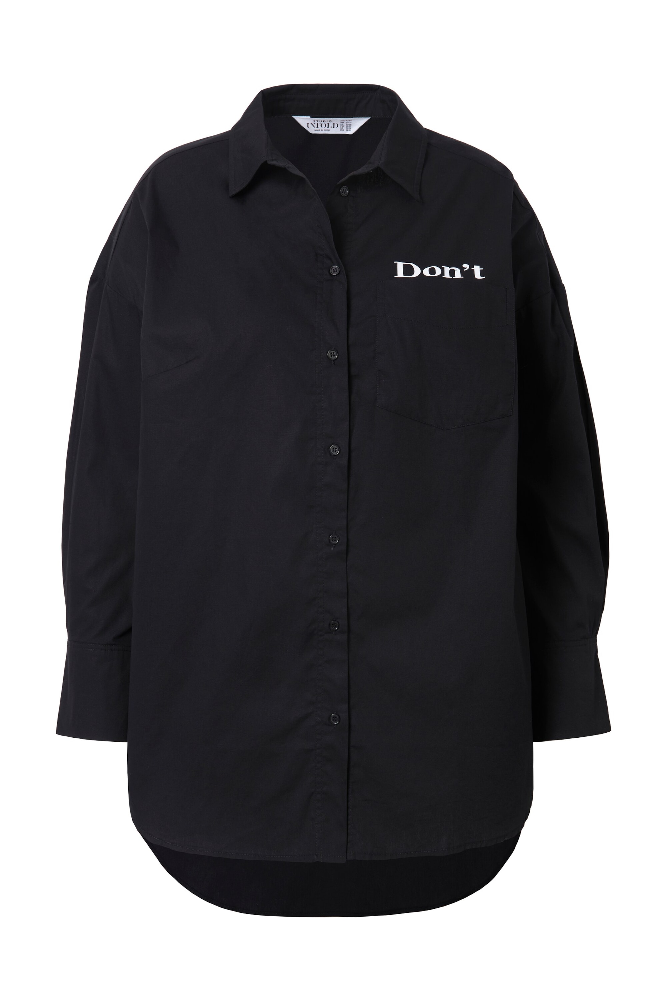 Studio Untold Blouse in Zwart: voorkant