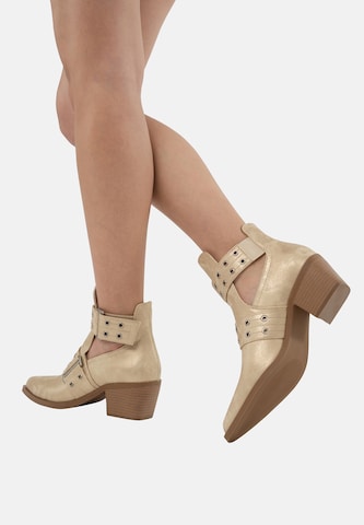 Salinyang Ankelstøvler i guld: forside