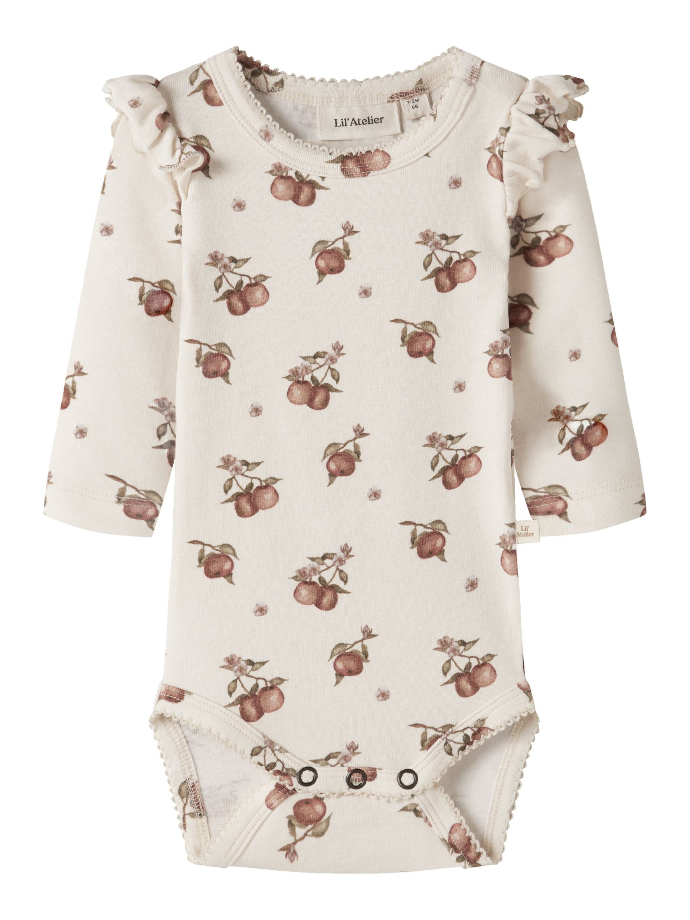 Tutina / body per bambino di Lil'Atelier in bianco: frontale