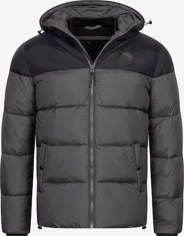 INDICODE JEANS Winter jacket 'Biviano' in Grey: front