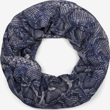 styleBREAKER Schlauchschal 'Loop Schal Glitzer Schlangen Muster' in Blau: Vorderseite