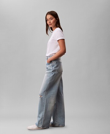 Calvin Klein Jeans Wide leg Jeans in Blauw