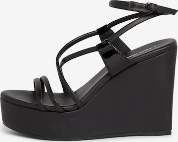 Calvin Klein - Sandálias com tiras em preto: frente