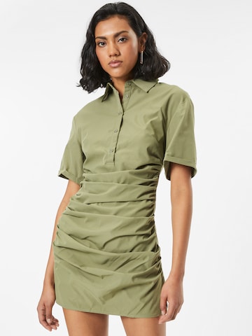 Misspap Shirt Dress in Green: front