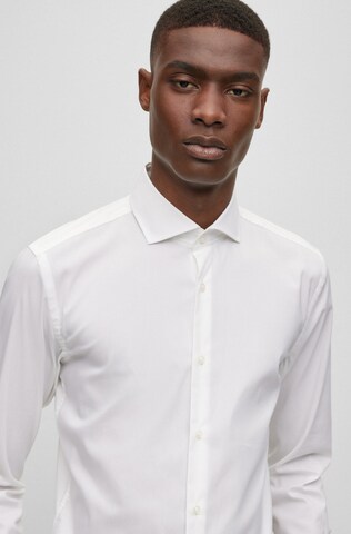 BOSS Regular Fit Hemd 'P-Hank' in Weiß