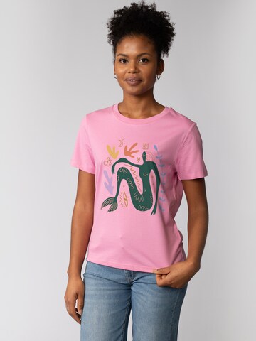 T-shirt 'Love And Flex' Watapparel en rose : devant