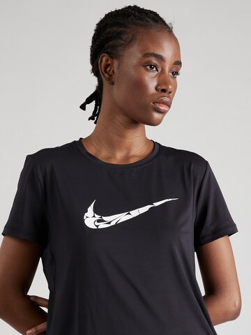 NIKE - Camisa funcionais 'ONE SWSH HBR' em preto