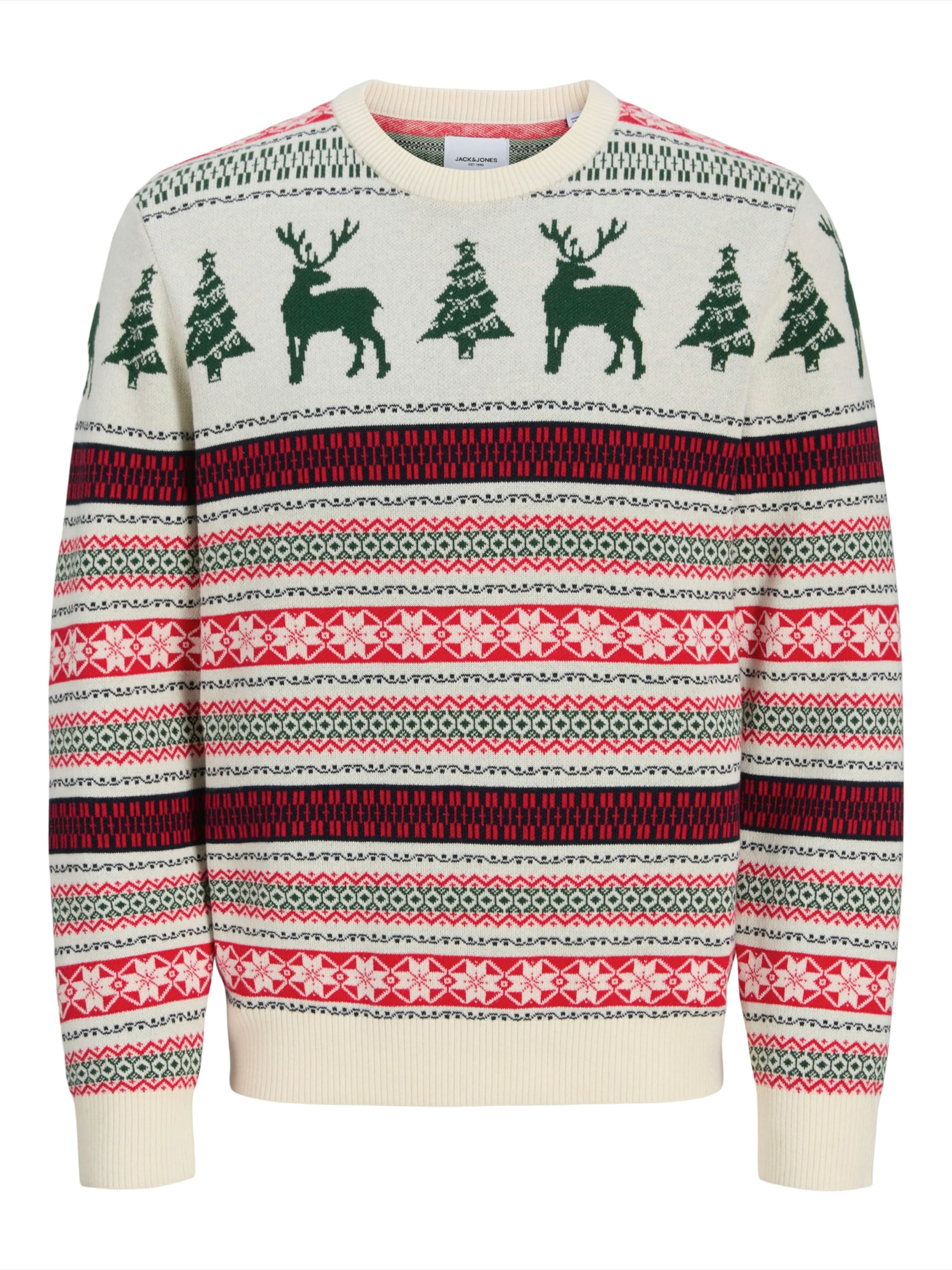 JACK & JONES Πουλόβερ 'XMAS NOEL' σε ανάμεικτα χρώματα: μπροστά