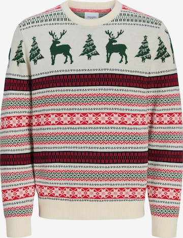 JACK & JONES Neulepaita 'JJXMAS NOEL' värissä vihreä: etupuoli