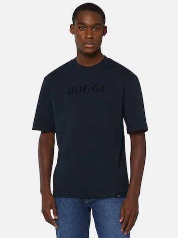 Boggi Milano T-Shirt in Blau: Vorderseite
