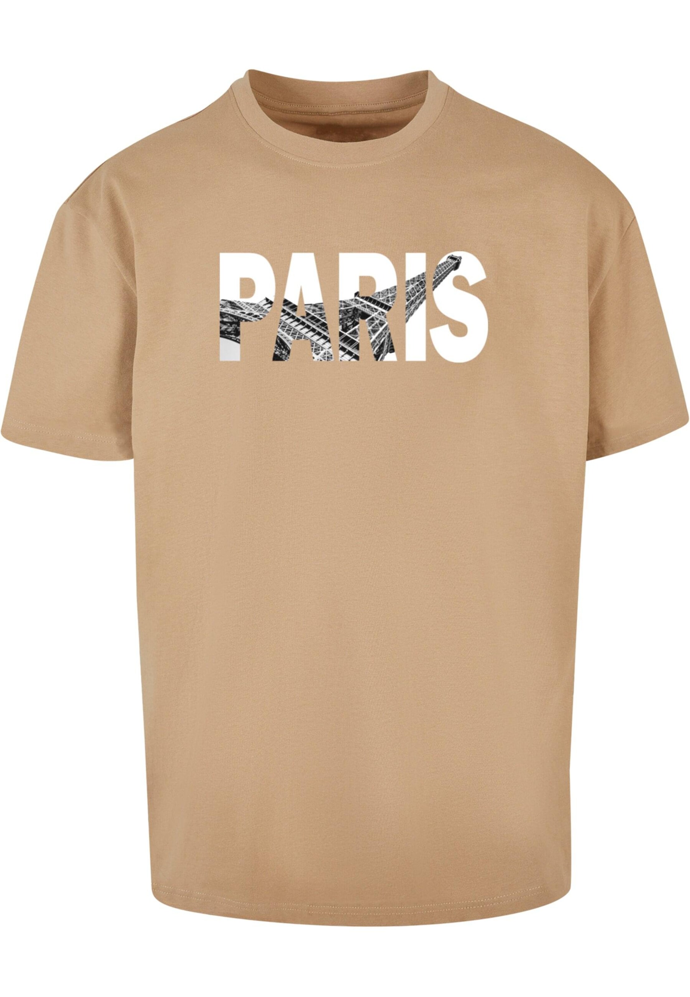 Merchcode Shirt 'Paris Eiffel Tower' in Brown: front