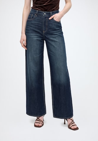 Abercrombie & Fitch Wide leg Jeans in Blue: front