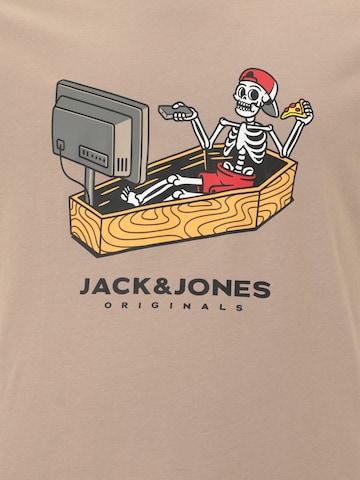 Jack & Jones Plus Shirt 'JORSKULL' in Beige
