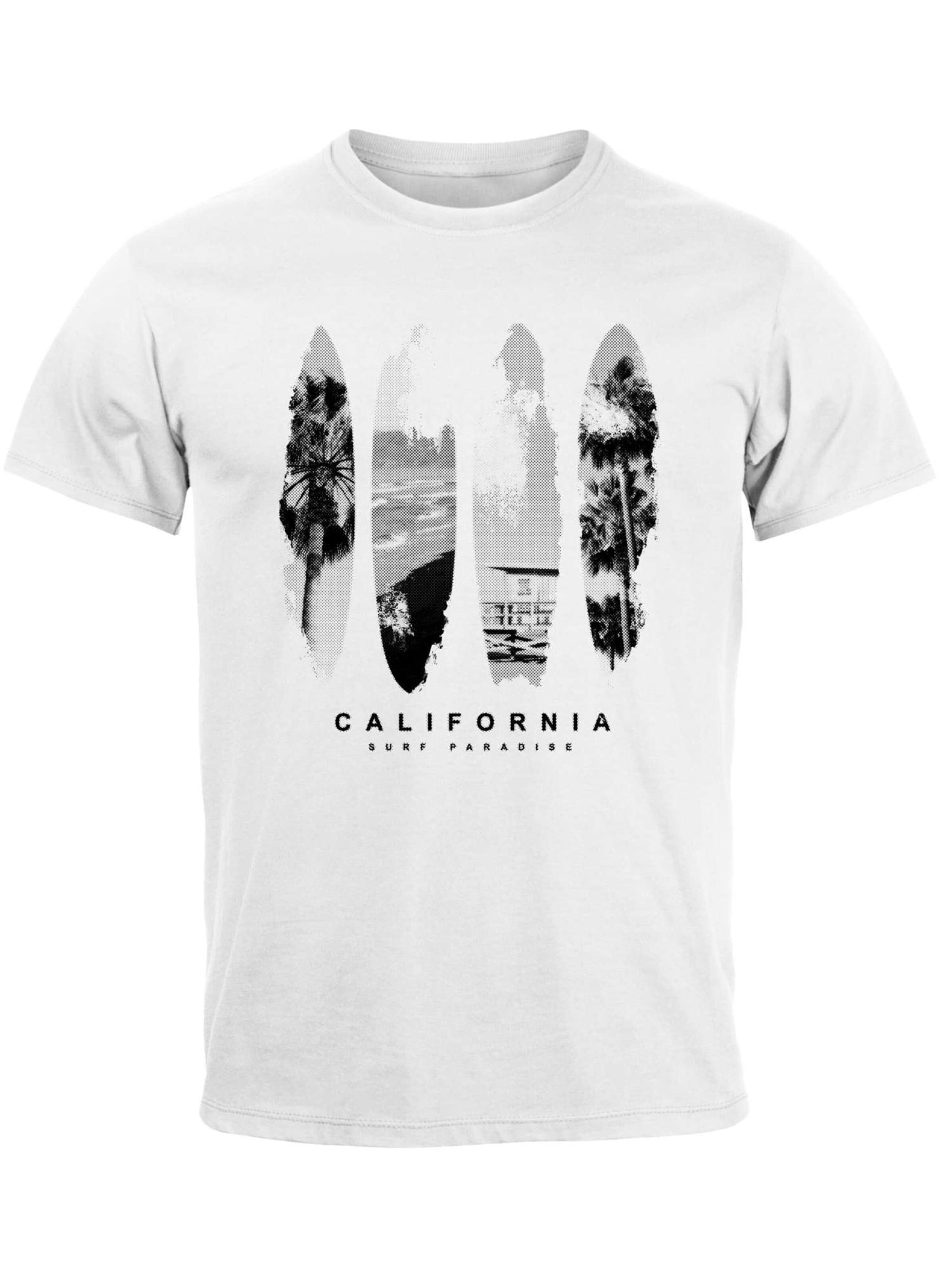 Neverless Shirt 'Surf California' in White: front