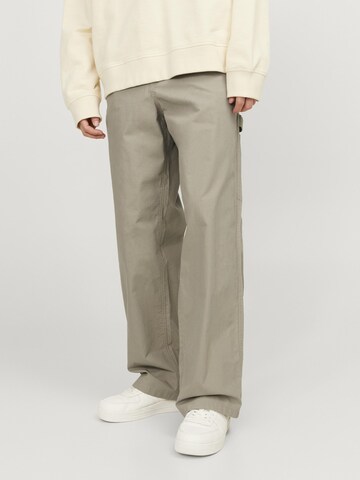 JACK & JONES Wide Leg Cargobukser i beige: forside