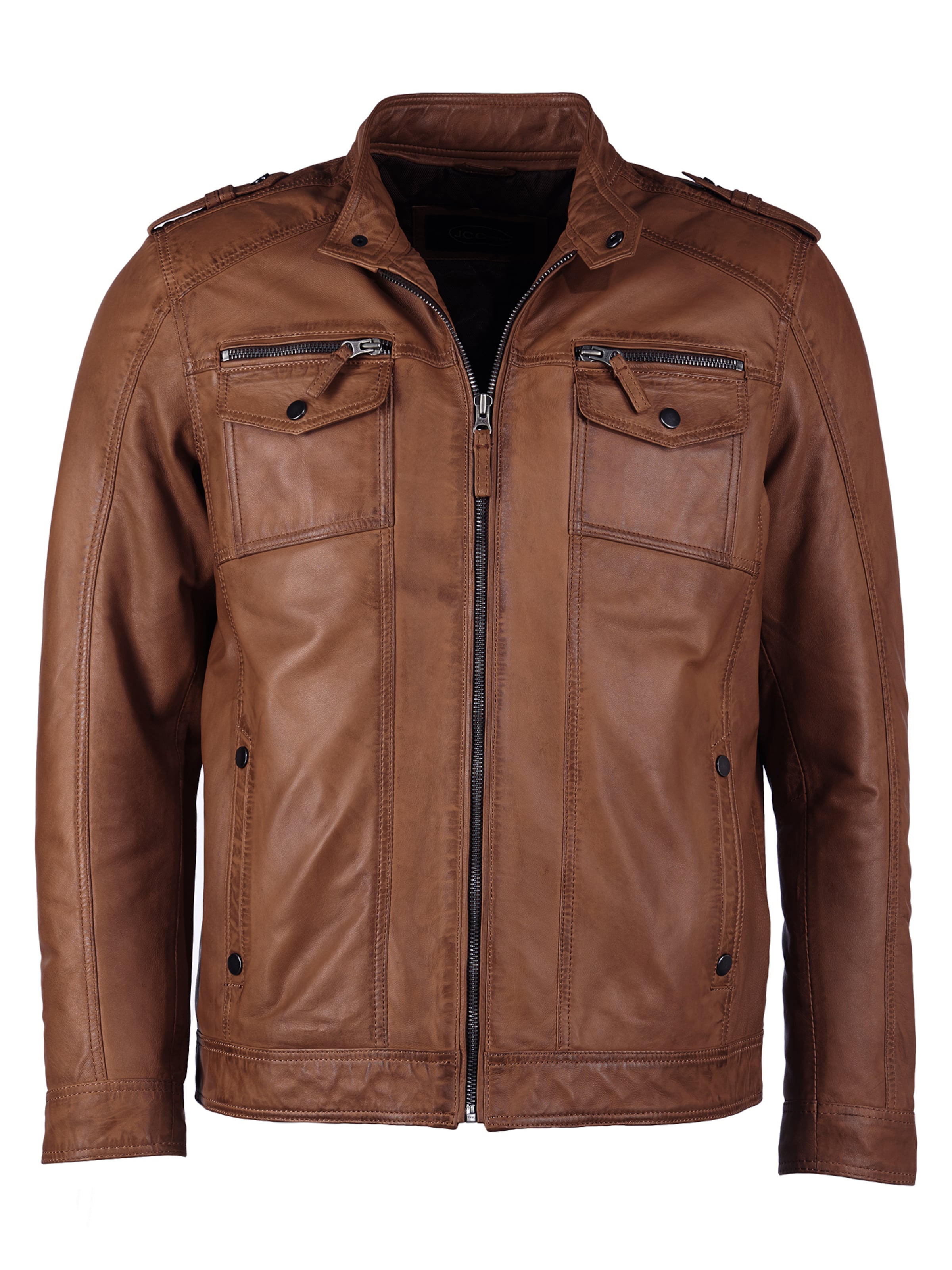 JCC Lederjacke in Braun: Vorderseite