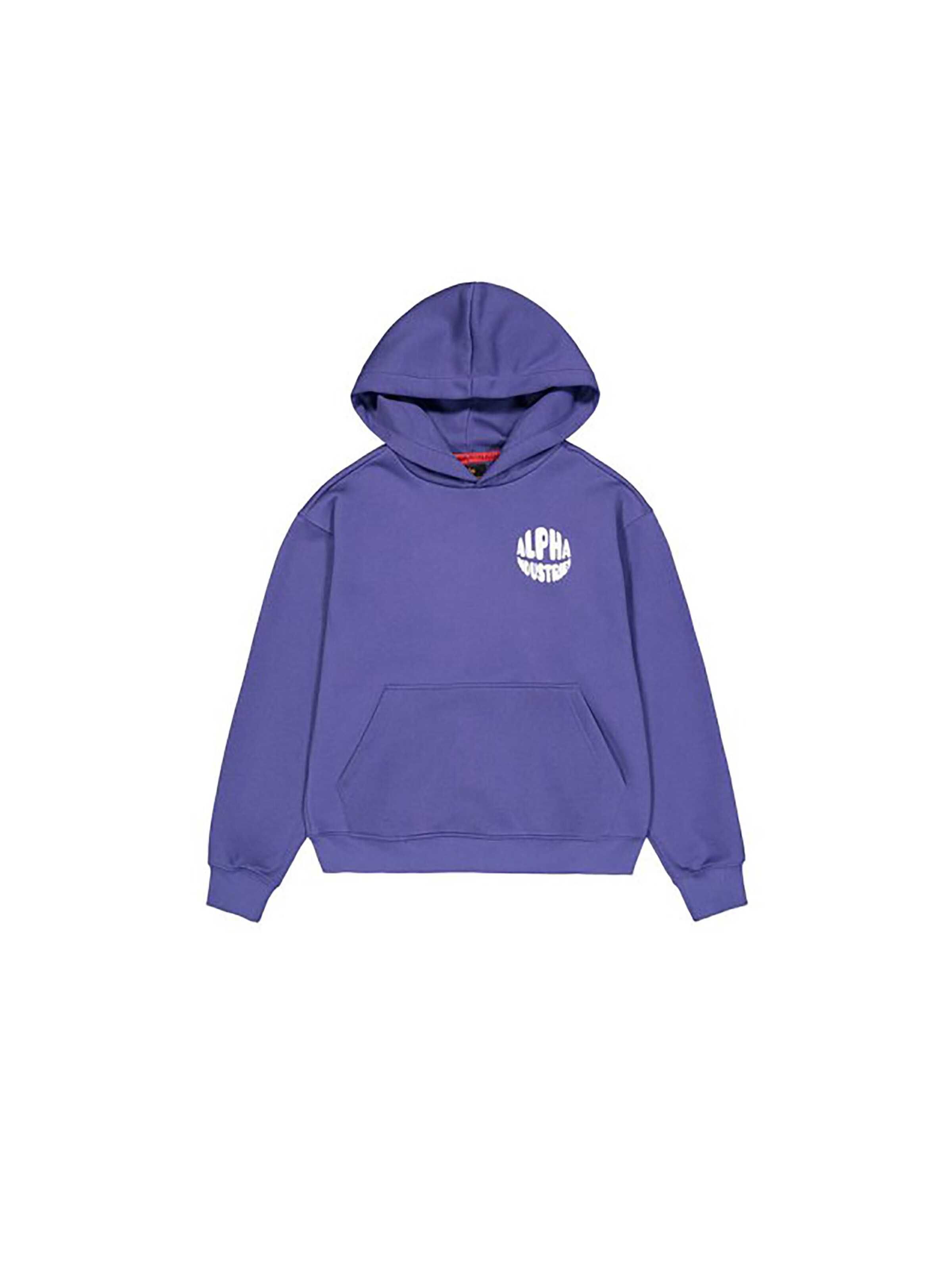 ALPHA INDUSTRIES Sweatshirt 'Logo BP' in Purple: front