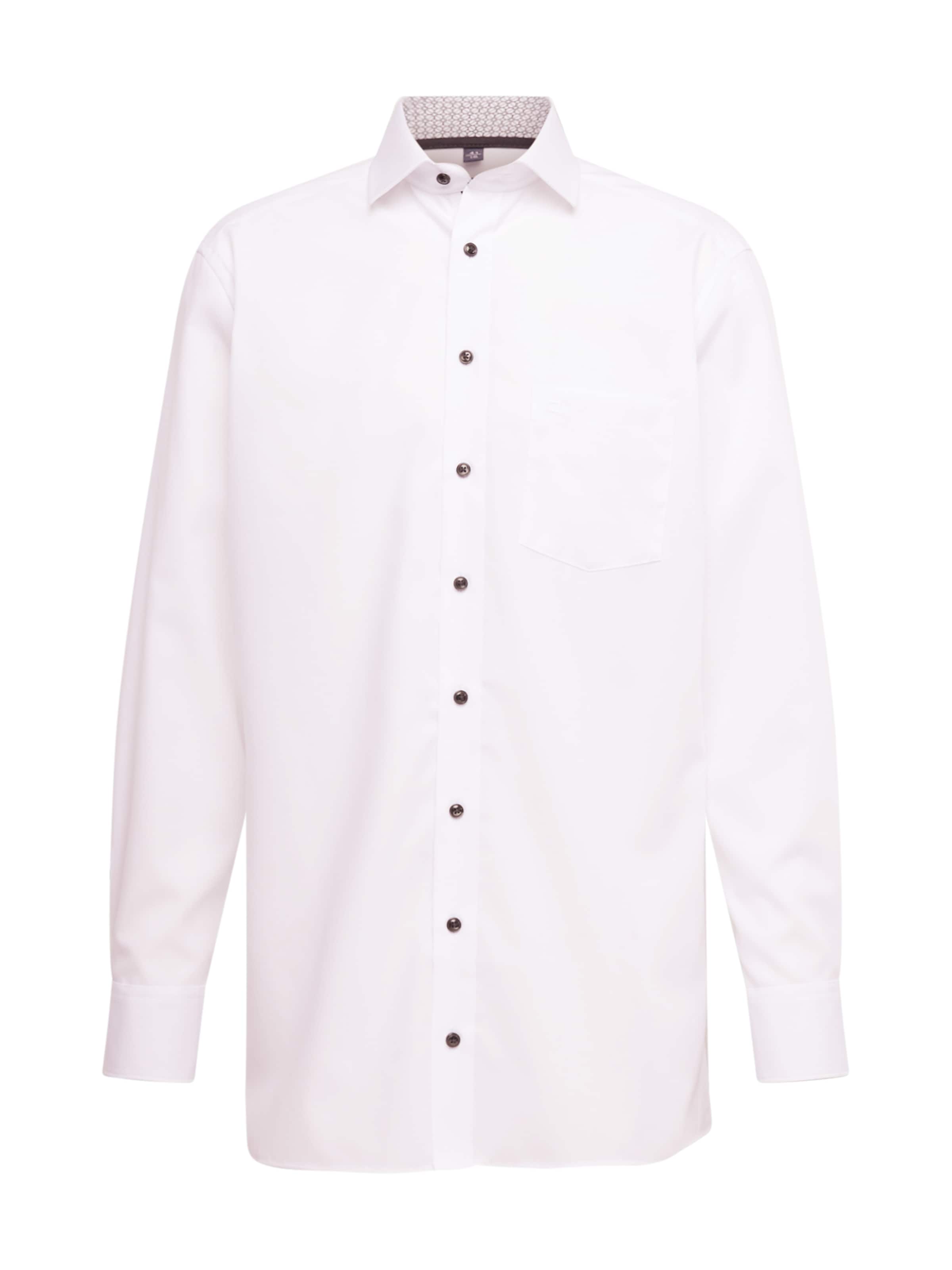 OLYMP - Ajuste estrecho Camisa de negocios en blanco: frente