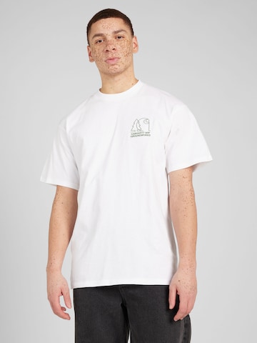 Carhartt WIP Тениска в бяло: отпред