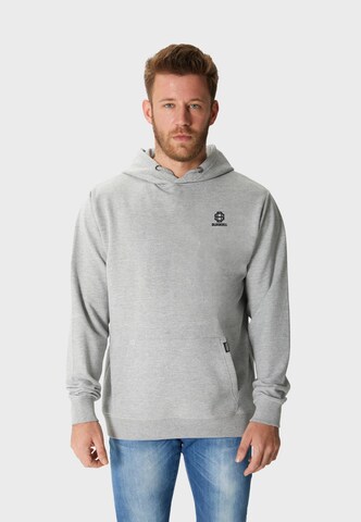 Oldskull Kapuzensweater 'ASIAN KANJI STREET GRAPHIC' in Grau: Vorderseite