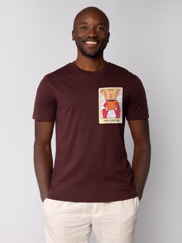 T-Shirt 'Tarot The Coffee' Watapparel en rouge : devant
